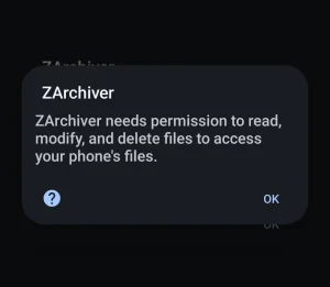 Indian Bike Driving 3d Old Version Download 6 Step 2: Give all permissions to Zarchiver