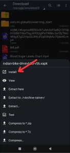 Indian Bike Driving 3d Old Version Download 8 Step 4: Tap on XAPK file and click install